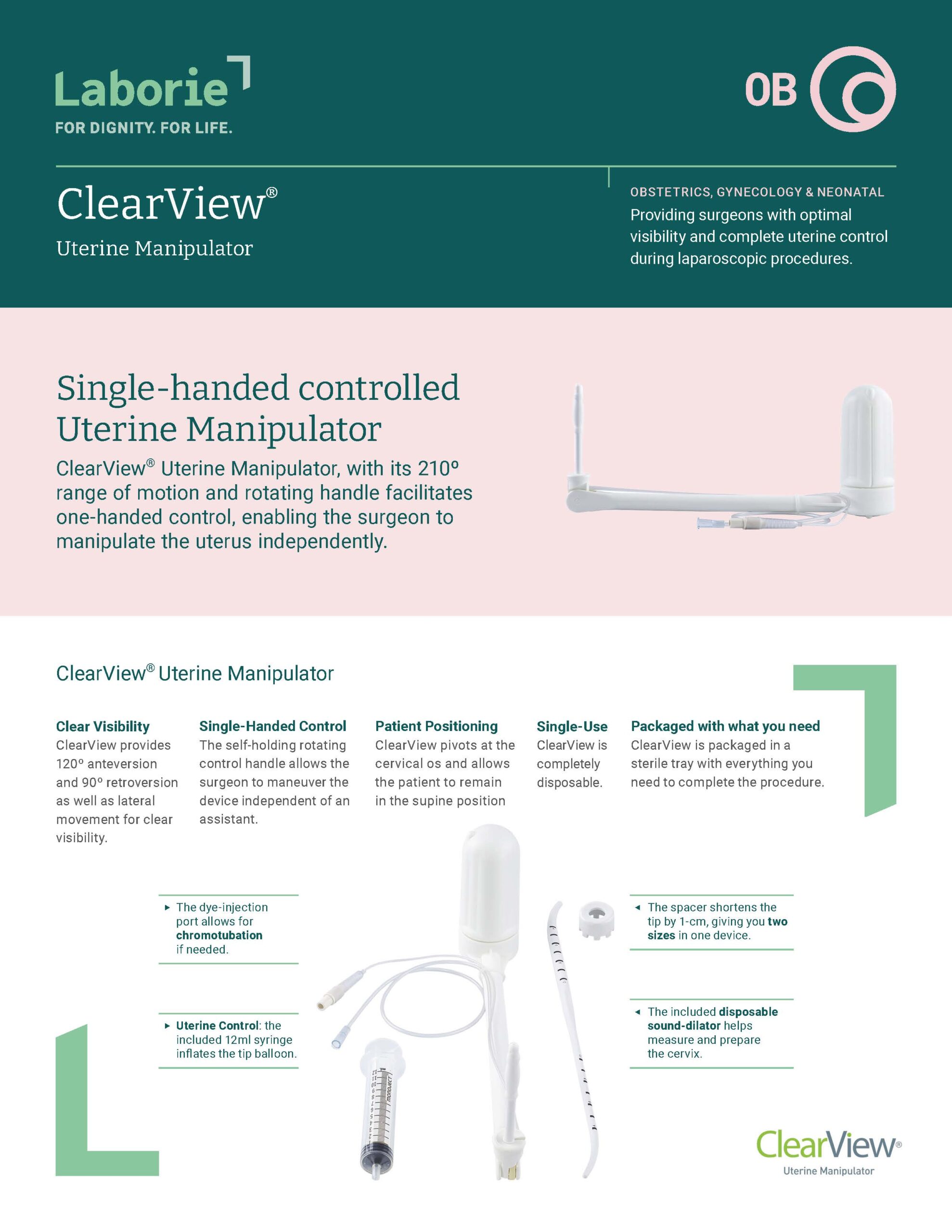 ClearView® Uterine Manipulator Laborie